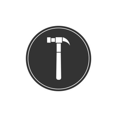 Çemberin içindeki çekiç simgesini simgeliyor. Bir inşaat şirketi ve bir tamir şirketinin logosu..