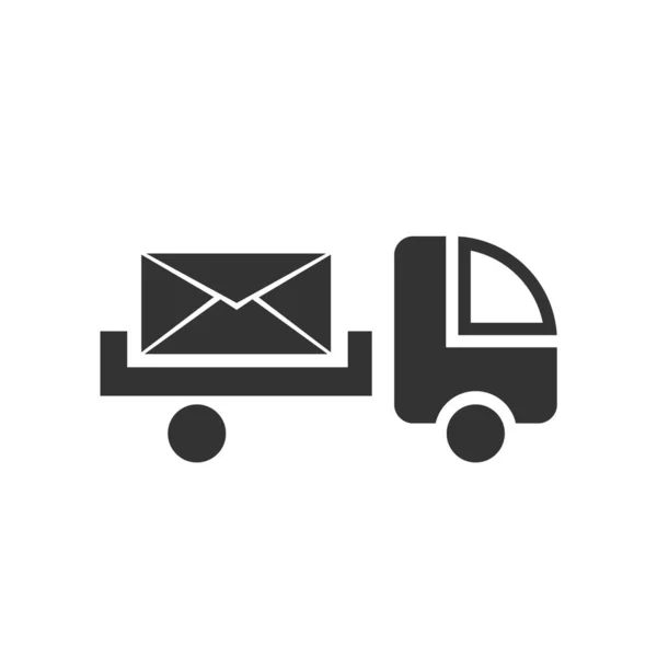 Icon Truck Letter Courier Expedited Delivery Documents Securities Registered Letters - Stok Vektor