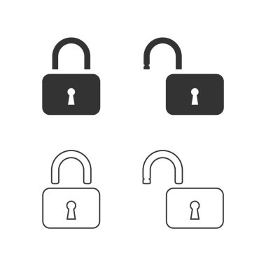 Kilit simgesini aç ve kapat..