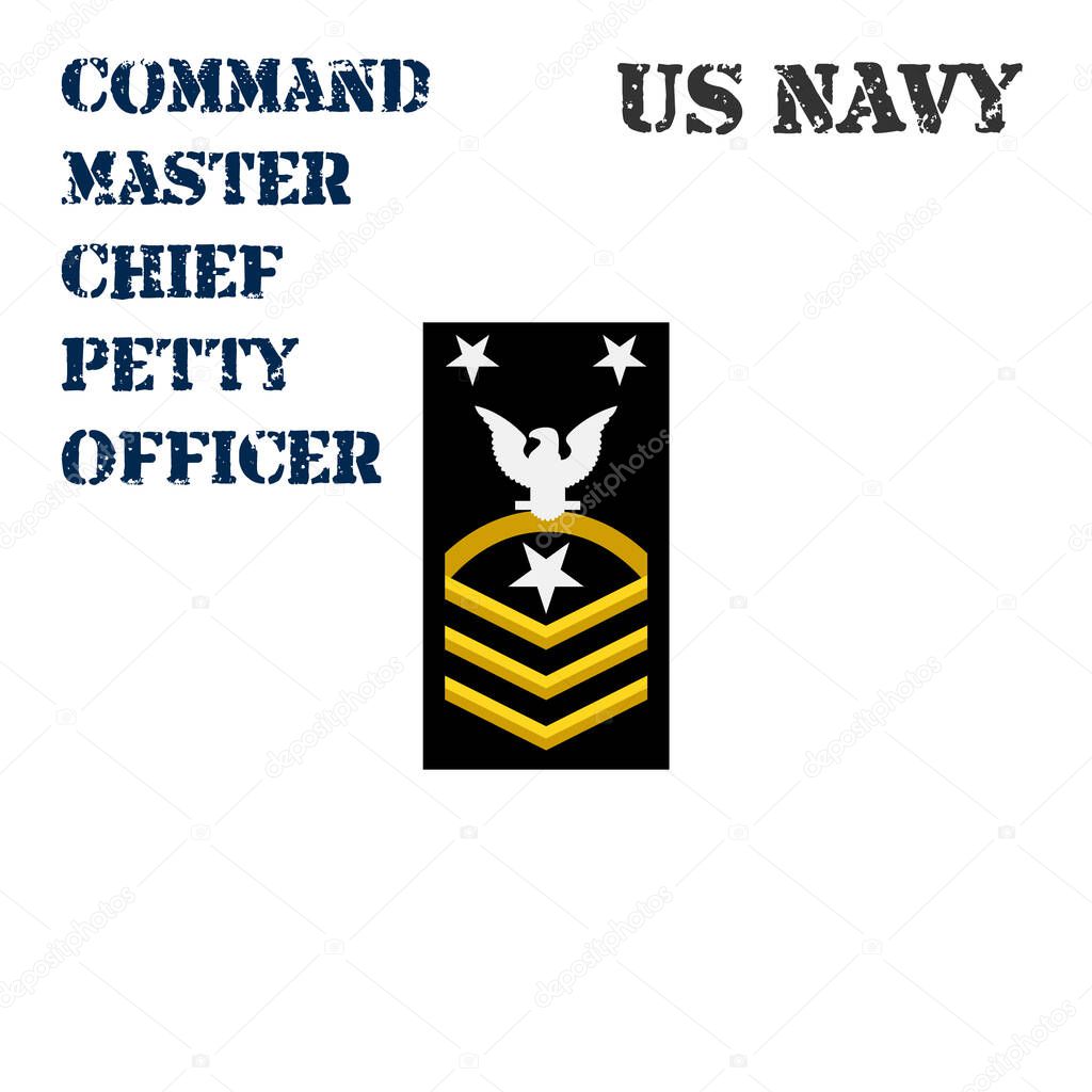 Realistic vector icon of the armband chevron of the Command