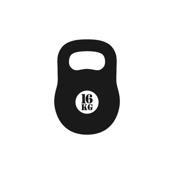 Realistická Kilogram Kettlebell Vektorová Ikona Vzpírání Sport — Stockový vektor