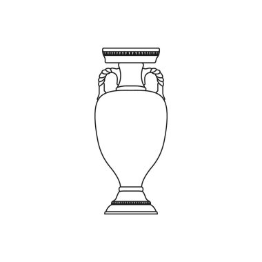 2020 Avrupa Futbol Şampiyonası Kupası ikonu. 2021 fincanının silueti..
