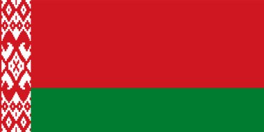 Belarus 'un gerçekçi vektör bayrağı. Seyahat acenteleri, tarih kitapları ve atlaslar için kullanılır. Avrupa, seyahat.
