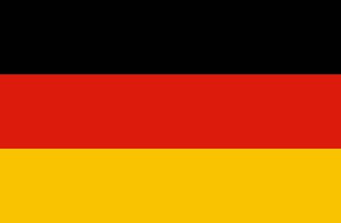 Almanya 'nın gerçekçi vektör bayrağı. Seyahat acenteleri, tarih kitapları ve atlaslar için kullanılır. Avrupa, seyahat
