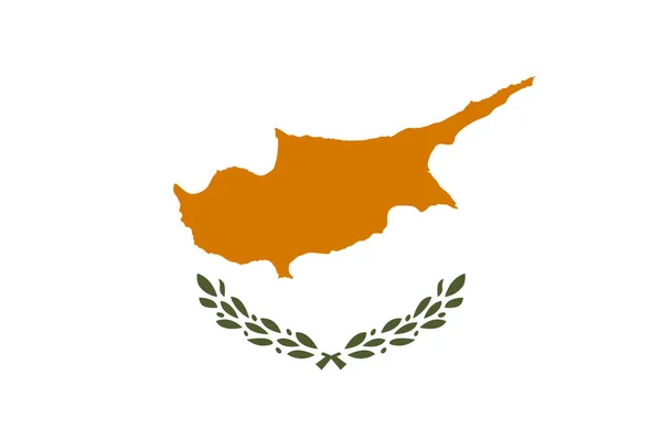 キプロスの現実的なベクトルフラグ 旅行代理店 歴史書 およびアトラスに使用されます ヨーロッパとアジア — ストックベクタ