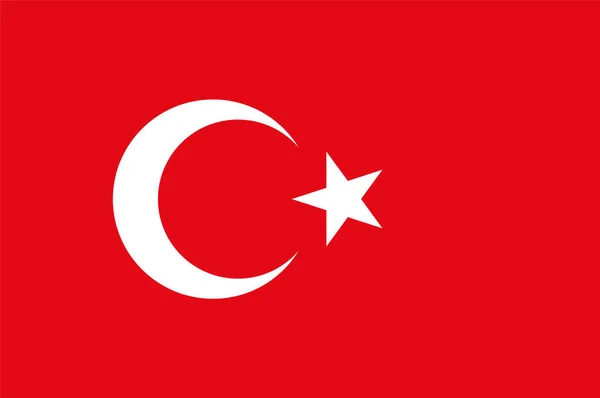 Bandera Vectorial Realista Turquía Utilizado Para Agencias Viajes Libros Historia — Archivo Imágenes Vectoriales