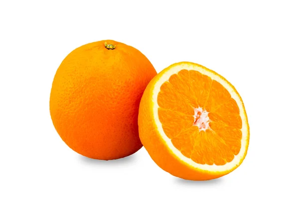Fresh sliced orange fruit isolation on white — Stock Photo, Image