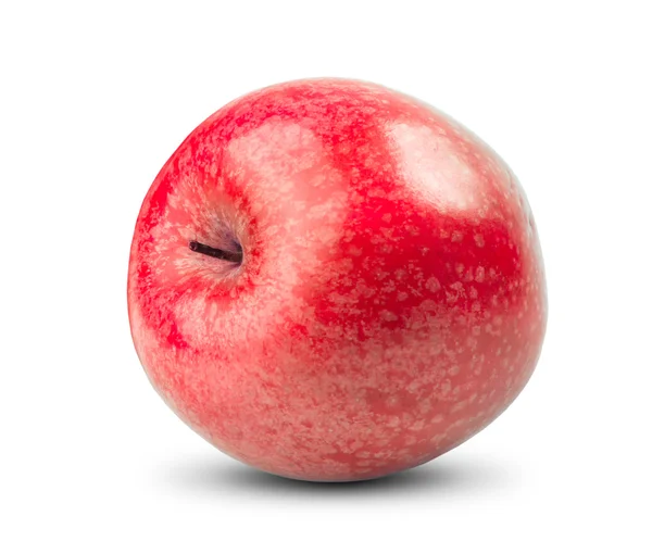 Pomme rouge isolée sur fond blanc. Fruits frais diététiques avec vitamines . — Photo