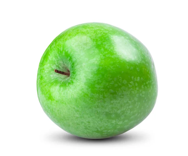 Isolated green apple on white background. Fresh diet fruit with vitamins. — Stock Photo, Image