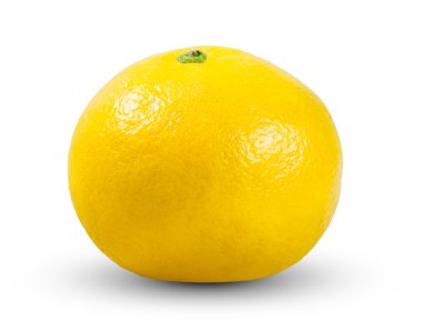 Beyaz arka plan üzerinde izole sarı taze greyfurt