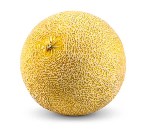 Dojrzały melon izolowany na białym tle — Zdjęcie stockowe