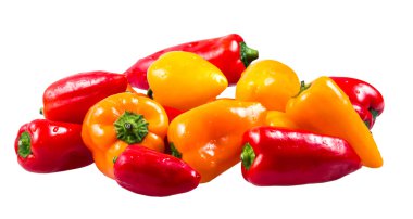 Taze renkli Mini beyaz arka plan üzerinde izole biber