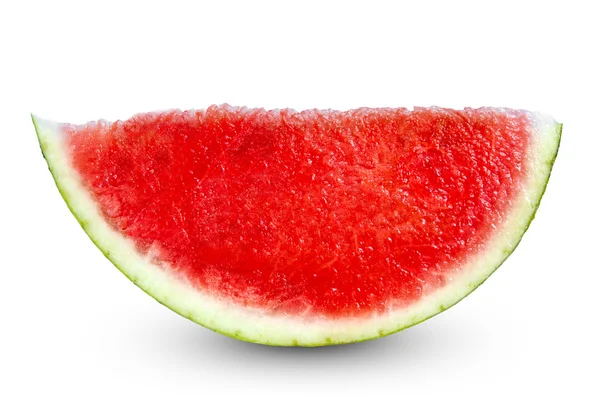 Verse sappige watermeloen gesneden. geïsoleerd op witte achtergrond — Stockfoto