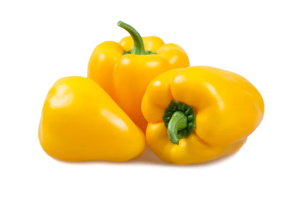 Fresh vegetable, Yellow Peppers on a white background. — 스톡 사진
