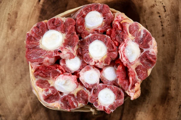 Fresh Raw Beef Oxtail Meat cut, ready to cook. — 图库照片