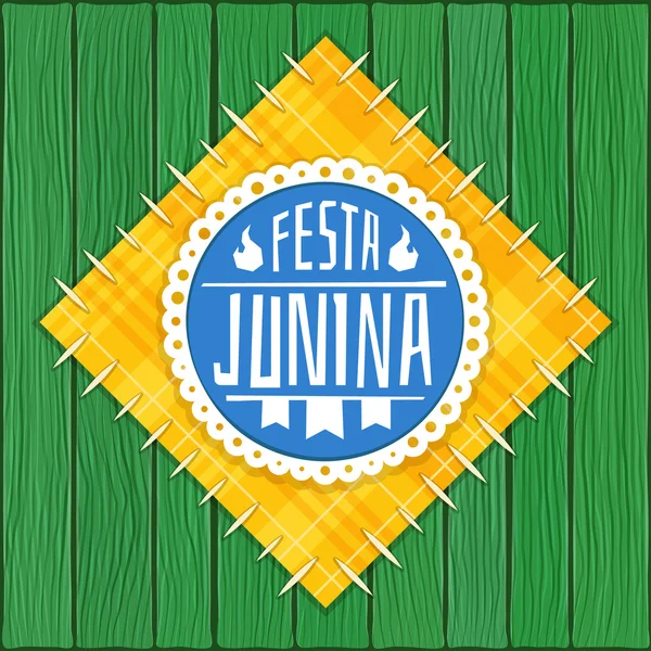 축제 Junina-브라질 (6 월 파티) 로고 — 스톡 벡터