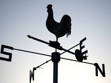 Tavukkuşu rüzgar gülü siluette 