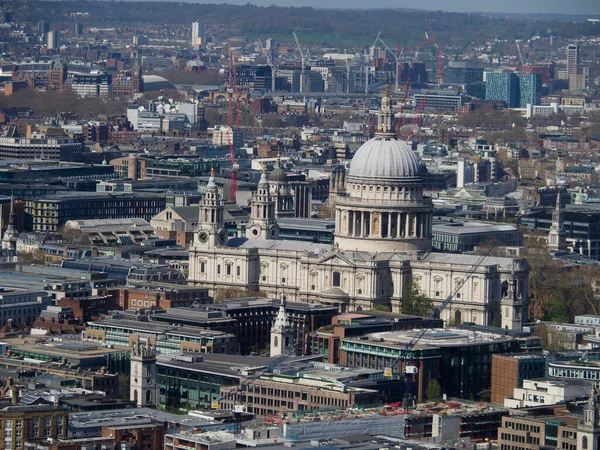 Vue aérienne de la cathédrale Saint-Pauls à Londres — Photo