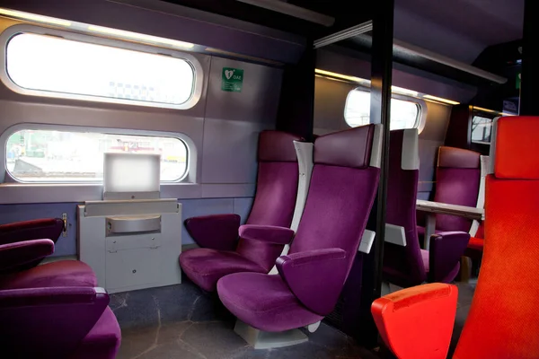 Innenraum eines TGV-Hochgeschwindigkeitszuges — Stockfoto