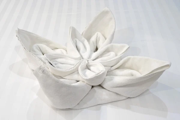 Lotus λουλούδι σχήμα του πετσέτα — Φωτογραφία Αρχείου