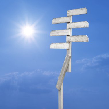 ahşap yön işareti metin için boş alanlar ile