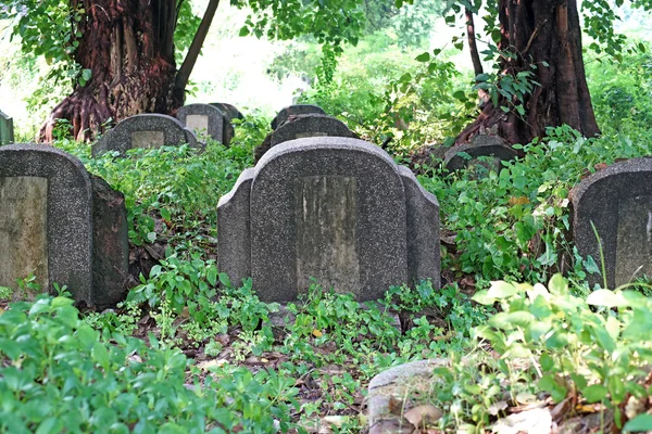 Παλιές επιτύμβιες στήλες και νεκροταφεία — Φωτογραφία Αρχείου