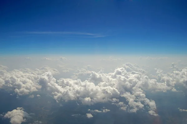 Clouds view from the window of an airplane — Stock Photo, Image