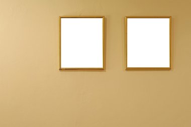 boş altın resim çerçeveleri