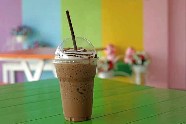 Frappuccino de chocolate de bebida fria — Fotografia de Stock
