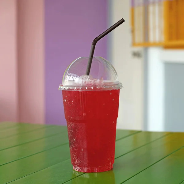 Suco de limão refrigerante vermelho — Fotografia de Stock