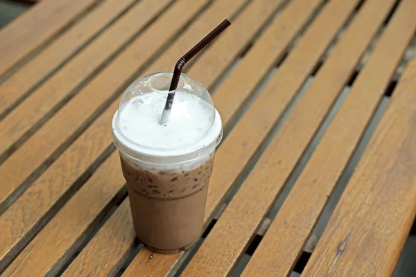 Minuman dingin coklat frappuccino — Stok Foto