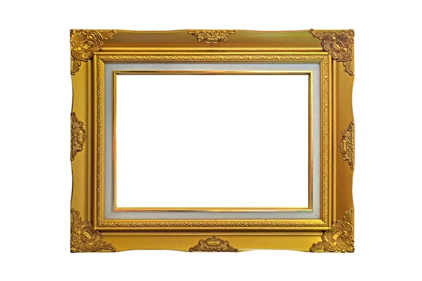 Moldura dourada antiga vazia da imagem — Fotografia de Stock