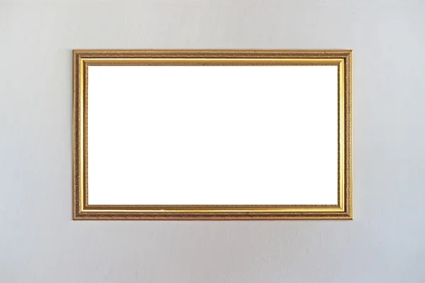 Empty antique golden picture frame — Stock Photo, Image