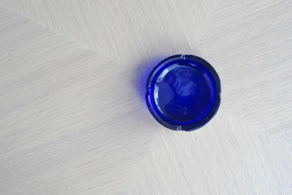 Empty blue ashtray — Stock Photo, Image