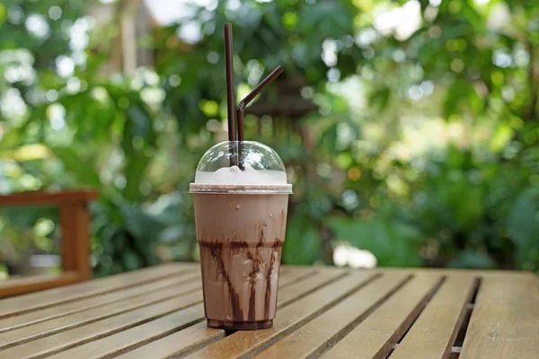 Frappuccino κρύο ποτό σοκολάτας — Φωτογραφία Αρχείου