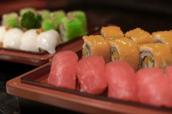 Close-up de rolos de sushi — Fotografia de Stock