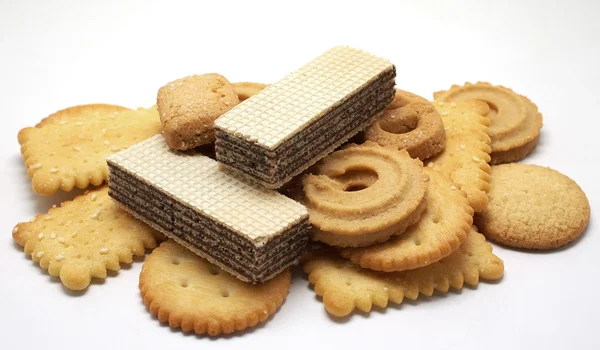 Galleta de gofres y galleta — Foto de Stock