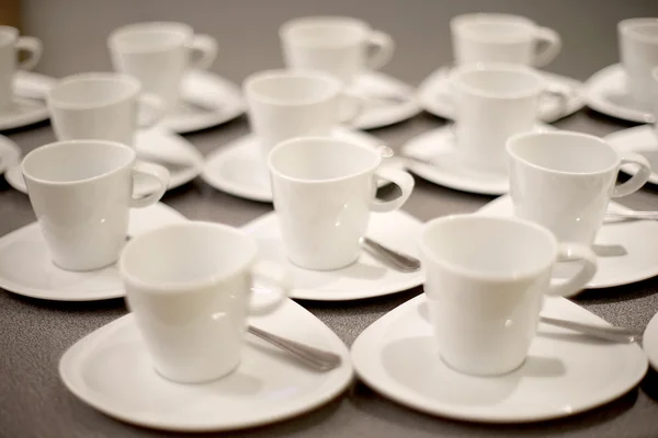 Xícara de café e colher — Fotografia de Stock