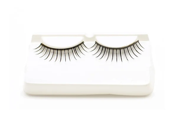 false lashes on white background