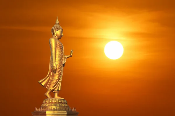 Gyllene buddha bild Stockfoto