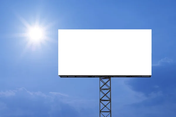 Cartellone bianco per pubblicità — Foto Stock