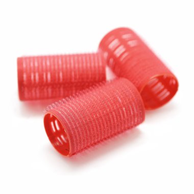 Beyaz arka plan üzerinde izole saç curlers
