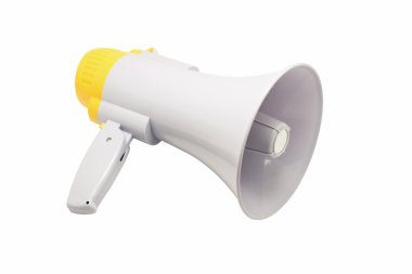 megafon veya megafon beyaz arka plan üzerinde
