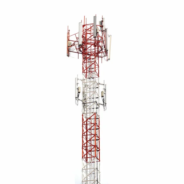 Torre de telecomunicações isolada em branco — Fotografia de Stock
