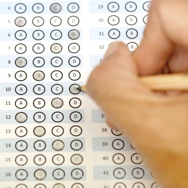 cevap sayfası test puanı kalemle 