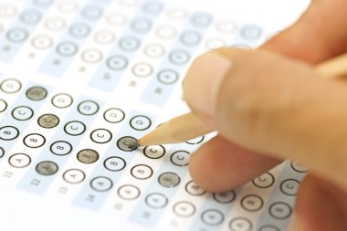 cevap sayfası test puanı kalemle 