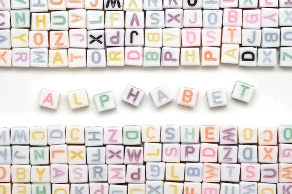 Word alphabet on white background — Stock Photo, Image