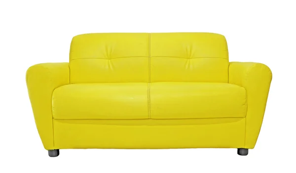 Yellow sofa furniture isolated on white — Stock Photo, Image