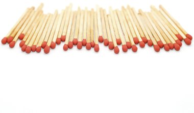 kibrit çöpü üzerinde beyaz izole