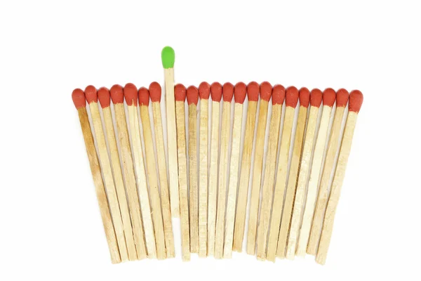 Een matchstick staande uit van andere — Stockfoto